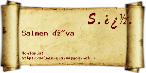 Salmen Éva névjegykártya