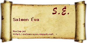 Salmen Éva névjegykártya